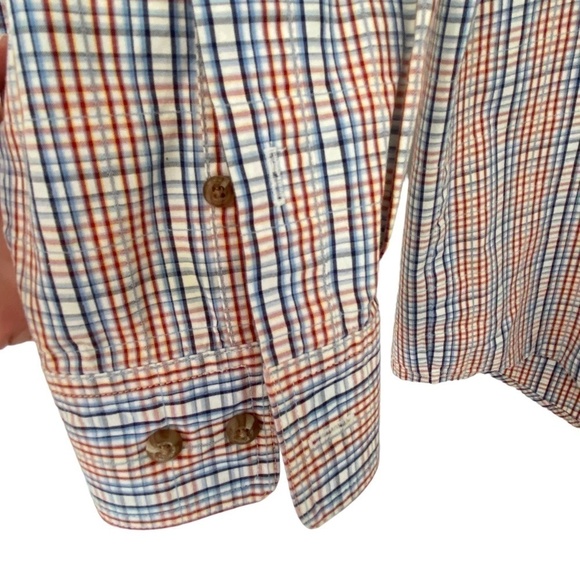 ARIAT Men’s Pro Series Long Sleeve Western Shirt Medium Cream Blue Rust - Picture 4 of 8
